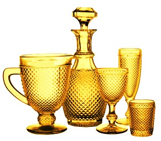 bicos ambar jarra copa vaso vista alegre