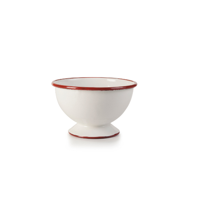 bol esmaltado filo rojo enamel