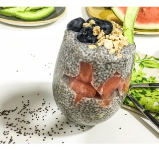 Receta - Pudin de chía con sandía