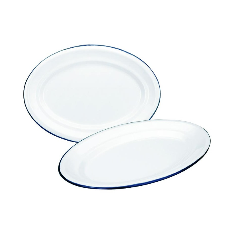fuente esmaltada filo azul enamel