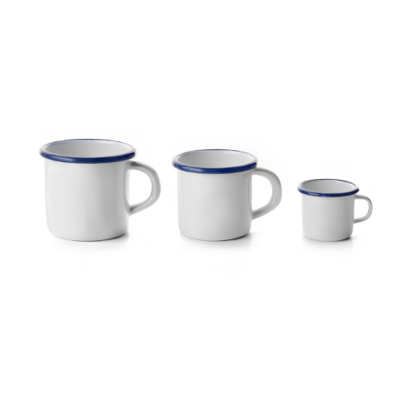 tazas enamel filo azul esmaltadas